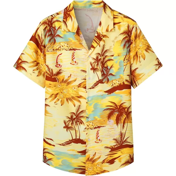 JMIERR Men Hawaiian Matching Set, Casual Summer Beach 2 Piece Outfits Button Down Short Sleeve Shirts and Shorts