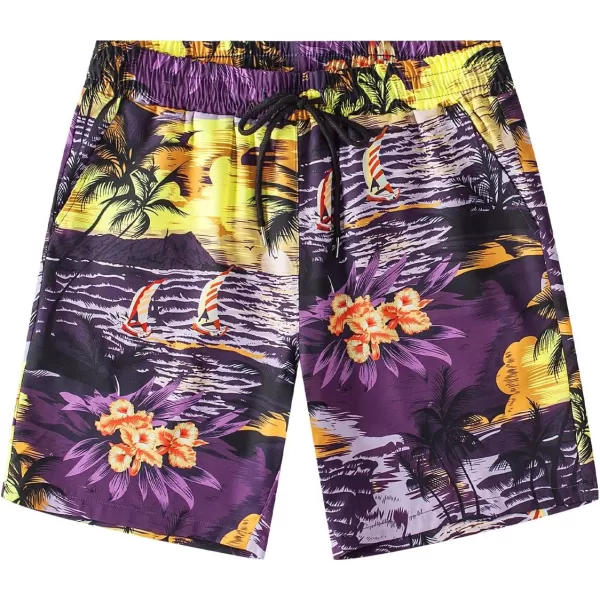 JMIERR Men Hawaiian Matching Set, Casual Summer Beach 2 Piece Outfits Button Down Short Sleeve Shirts and Shorts
