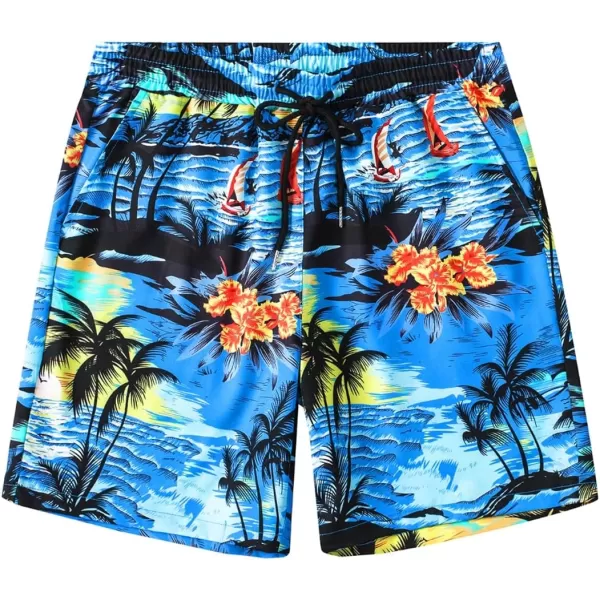 JMIERR Men Hawaiian Matching Set, Casual Summer Beach 2 Piece Outfits Button Down Short Sleeve Shirts and Shorts