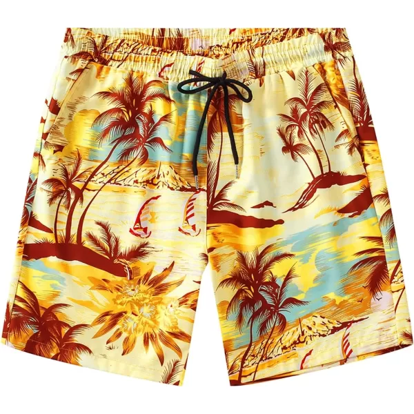 JMIERR Men Hawaiian Matching Set, Casual Summer Beach 2 Piece Outfits Button Down Short Sleeve Shirts and Shorts