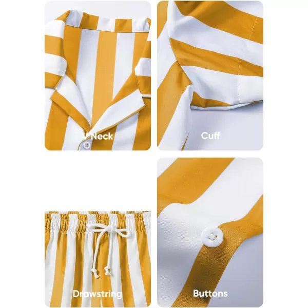 JMIERR Men Hawaiian Matching Set, Casual Summer Beach 2 Piece Outfits Button Down Short Sleeve Shirts and Shorts