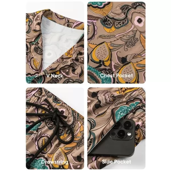 JMIERR Men Hawaiian Matching Set, Casual Summer Beach 2 Piece Outfits Button Down Short Sleeve Shirts and Shorts