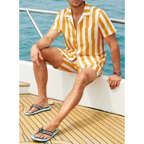 JMIERR Men Hawaiian Matching Set, Casual Summer Beach 2 Piece Outfits Button Down Short Sleeve Shirts and Shorts