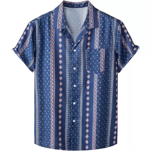 JMIERR Men Hawaiian Matching Set, Casual Summer Beach 2 Piece Outfits Button Down Short Sleeve Shirts and Shorts