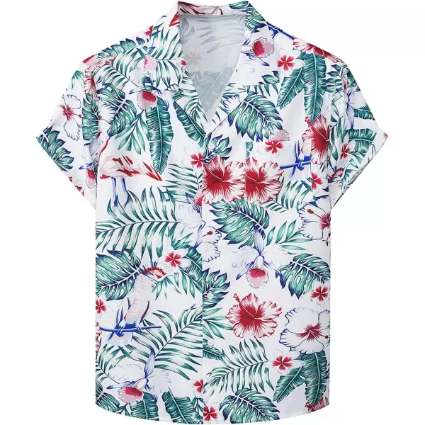 JMIERR Men Hawaiian Matching Set, Casual Summer Beach 2 Piece Outfits Button Down Short Sleeve Shirts and Shorts