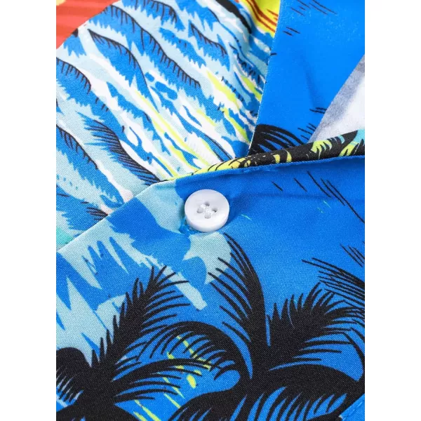 JMIERR Men Hawaiian Matching Set, Casual Summer Beach 2 Piece Outfits Button Down Short Sleeve Shirts and Shorts