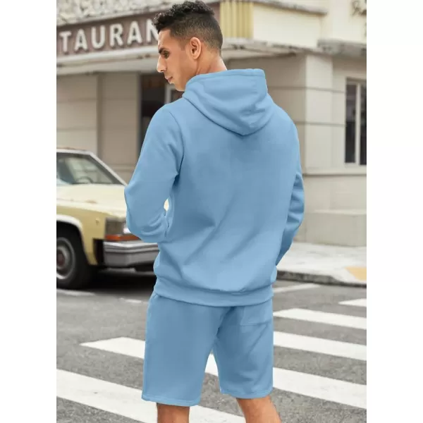JMIERR Mens 2 Piece Outfits Hoodie Sweatshirt Tracksuit Joggers Shorts Sweatsuit Set with Pockets