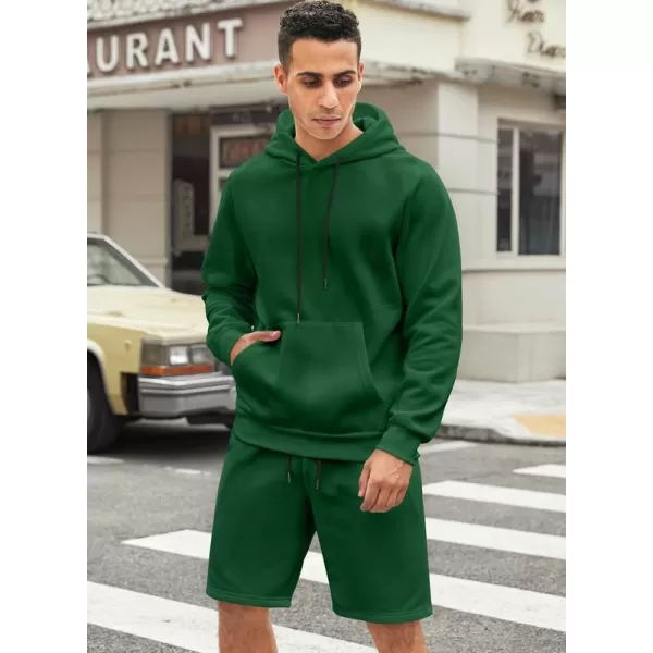 JMIERR Mens 2 Piece Outfits Hoodie Sweatshirt Tracksuit Joggers Shorts Sweatsuit Set with Pockets
