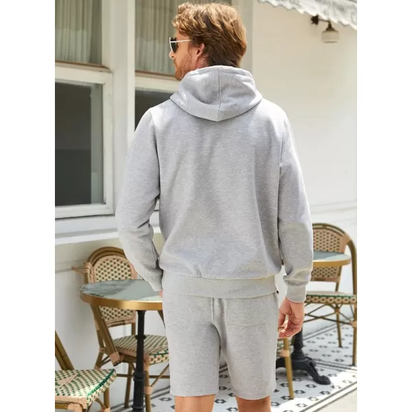 JMIERR Mens 2 Piece Outfits Hoodie Sweatshirt Tracksuit Joggers Shorts Sweatsuit Set with Pockets