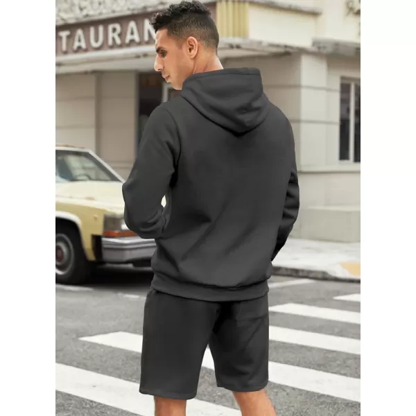 JMIERR Mens 2 Piece Outfits Hoodie Sweatshirt Tracksuit Joggers Shorts Sweatsuit Set with Pockets