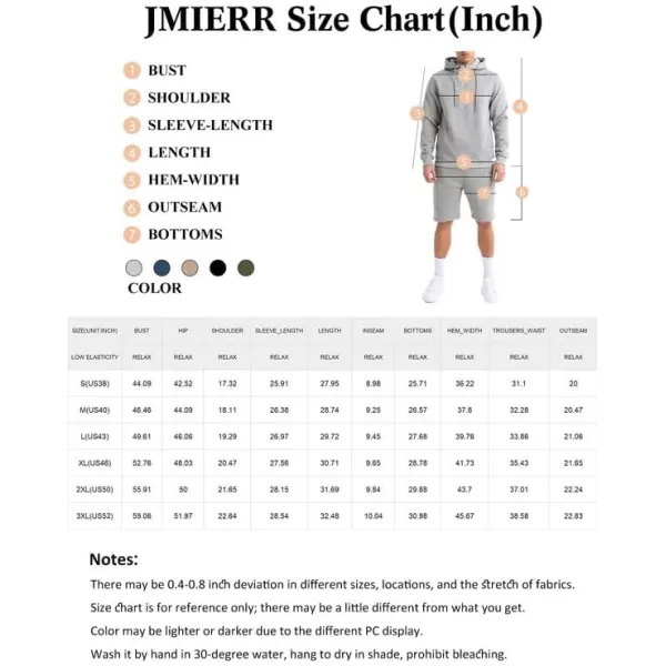 JMIERR Mens 2 Piece Outfits Hoodie Sweatshirt Tracksuit Joggers Shorts Sweatsuit Set with Pockets