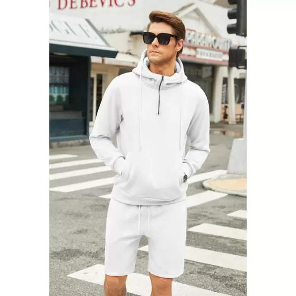 JMIERR Mens 2 Piece Outfits Hoodie Sweatshirt Tracksuit Joggers Shorts Sweatsuit Set with Pockets