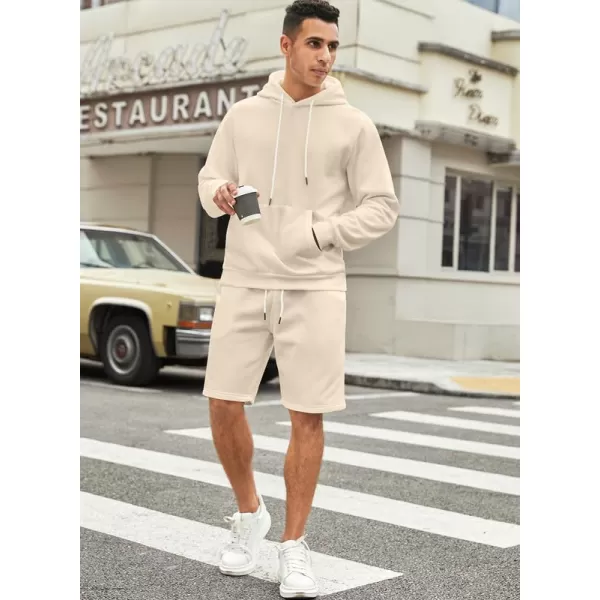 JMIERR Mens 2 Piece Outfits Hoodie Sweatshirt Tracksuit Joggers Shorts Sweatsuit Set with Pockets