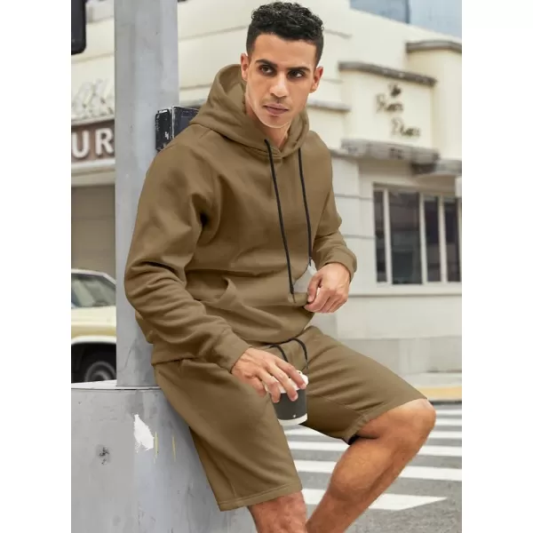 JMIERR Mens 2 Piece Outfits Hoodie Sweatshirt Tracksuit Joggers Shorts Sweatsuit Set with Pockets