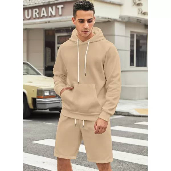 JMIERR Mens 2 Piece Outfits Hoodie Sweatshirt Tracksuit Joggers Shorts Sweatsuit Set with Pockets