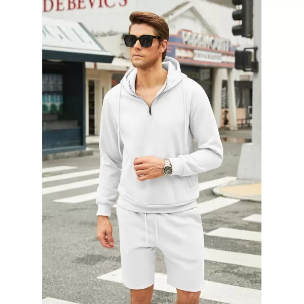 JMIERR Mens 2 Piece Outfits Hoodie Sweatshirt Tracksuit Joggers Shorts Sweatsuit Set with Pockets
