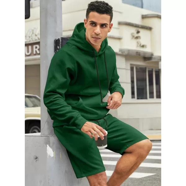 JMIERR Mens 2 Piece Outfits Hoodie Sweatshirt Tracksuit Joggers Shorts Sweatsuit Set with Pockets