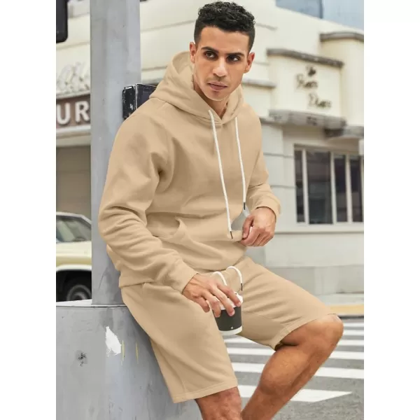 JMIERR Mens 2 Piece Outfits Hoodie Sweatshirt Tracksuit Joggers Shorts Sweatsuit Set with Pockets