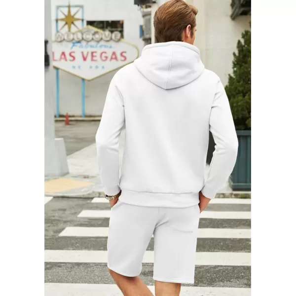 JMIERR Mens 2 Piece Outfits Hoodie Sweatshirt Tracksuit Joggers Shorts Sweatsuit Set with Pockets