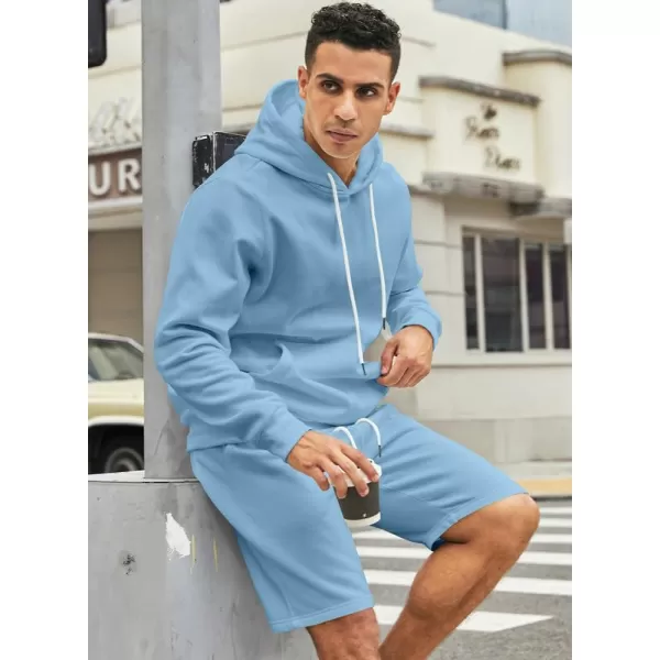 JMIERR Mens 2 Piece Outfits Hoodie Sweatshirt Tracksuit Joggers Shorts Sweatsuit Set with Pockets