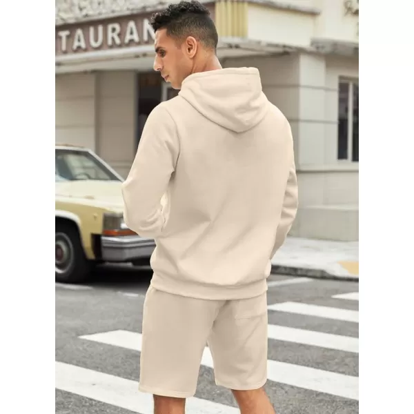 JMIERR Mens 2 Piece Outfits Hoodie Sweatshirt Tracksuit Joggers Shorts Sweatsuit Set with Pockets