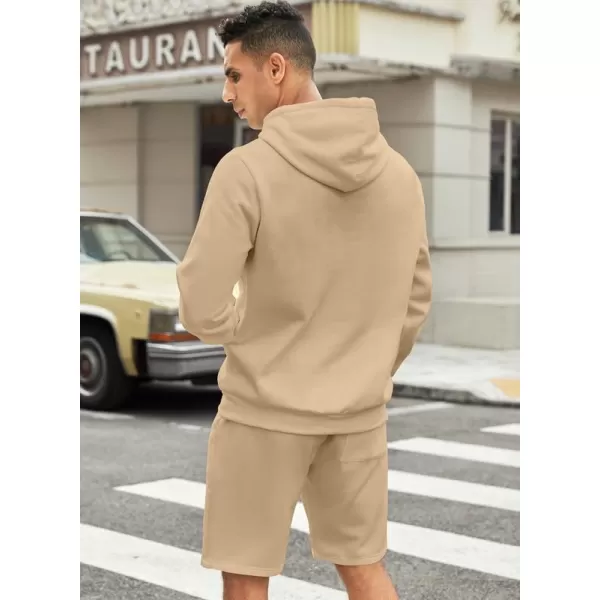 JMIERR Mens 2 Piece Outfits Hoodie Sweatshirt Tracksuit Joggers Shorts Sweatsuit Set with Pockets