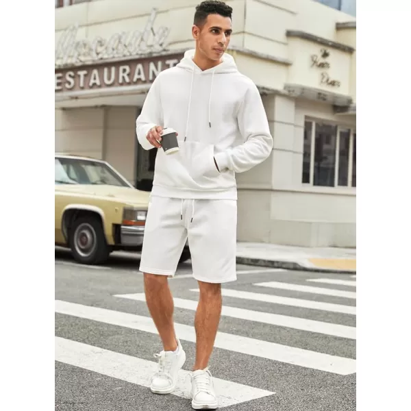 JMIERR Mens 2 Piece Outfits Hoodie Sweatshirt Tracksuit Joggers Shorts Sweatsuit Set with Pockets