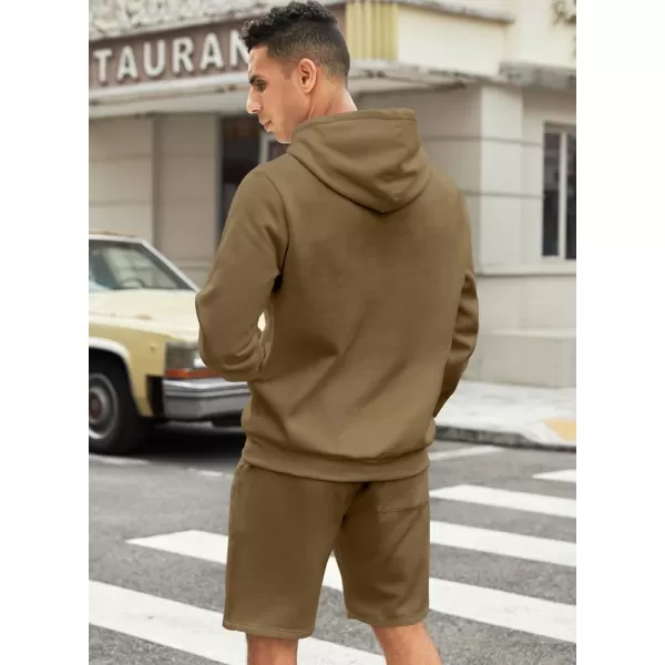JMIERR Mens 2 Piece Outfits Hoodie Sweatshirt Tracksuit Joggers Shorts Sweatsuit Set with Pockets