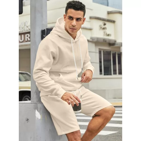 JMIERR Mens 2 Piece Outfits Hoodie Sweatshirt Tracksuit Joggers Shorts Sweatsuit Set with Pockets