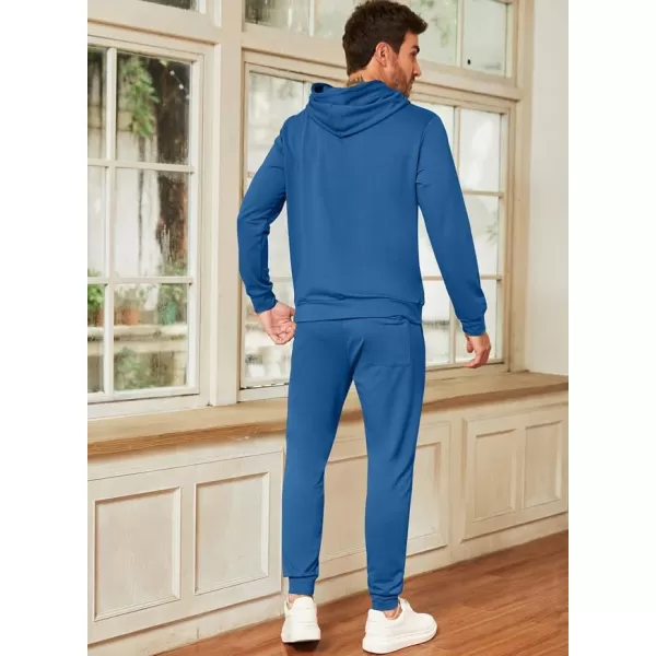 JMIERR Men's 2 Piece Outfits Hoodie Sweatshirt Tracksuit &amp; Joggers Sweatpants Sweatsuit Set