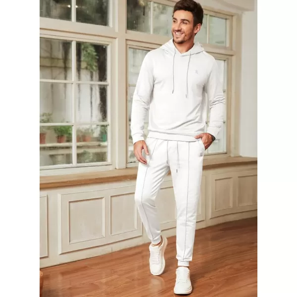 JMIERR Men's 2 Piece Outfits Hoodie Sweatshirt Tracksuit &amp; Joggers Sweatpants Sweatsuit Set