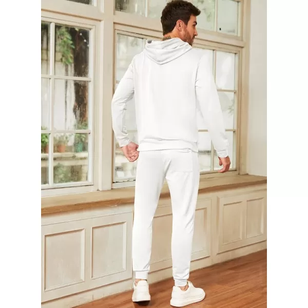 JMIERR Men's 2 Piece Outfits Hoodie Sweatshirt Tracksuit &amp; Joggers Sweatpants Sweatsuit Set