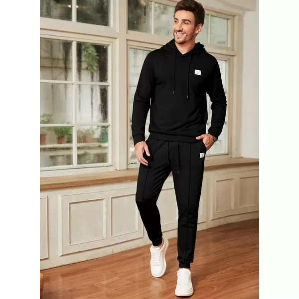 JMIERR Men's 2 Piece Outfits Hoodie Sweatshirt Tracksuit &amp; Joggers Sweatpants Sweatsuit Set