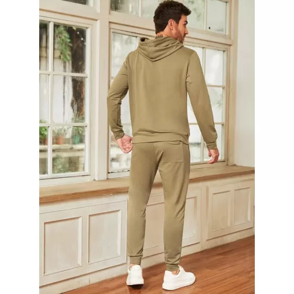 JMIERR Men's 2 Piece Outfits Hoodie Sweatshirt Tracksuit &amp; Joggers Sweatpants Sweatsuit Set