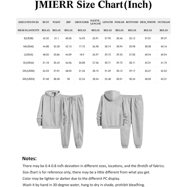 JMIERR Men's 2 Piece Outfits Hoodie Sweatshirt Tracksuit &amp; Joggers Sweatpants Sweatsuit Set