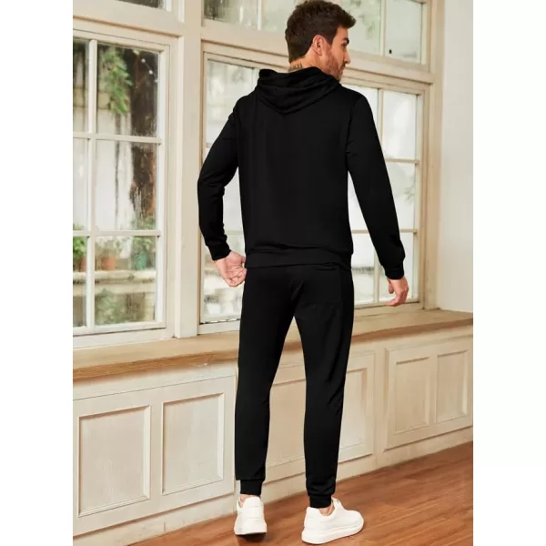 JMIERR Men's 2 Piece Outfits Hoodie Sweatshirt Tracksuit &amp; Joggers Sweatpants Sweatsuit Set