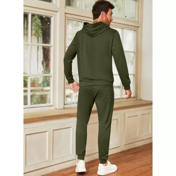 JMIERR Men's 2 Piece Outfits Hoodie Sweatshirt Tracksuit &amp; Joggers Sweatpants Sweatsuit Set