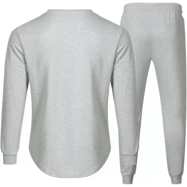 JMIERR Men's 2 Piece Outfits Solid Color Cotton Pullover Sweatshirt Tracksuit &amp; Joggers Sweatpants Sweatsuit Set