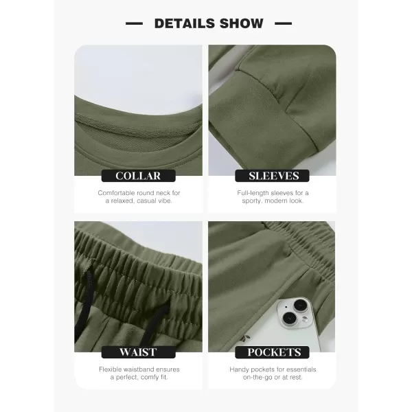 JMIERR Men's 2 Piece Outfits Solid Color Cotton Pullover Sweatshirt Tracksuit &amp; Joggers Sweatpants Sweatsuit Set