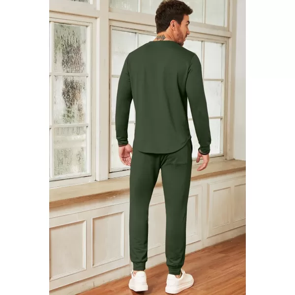 JMIERR Men's 2 Piece Outfits Solid Color Cotton Pullover Sweatshirt Tracksuit &amp; Joggers Sweatpants Sweatsuit Set