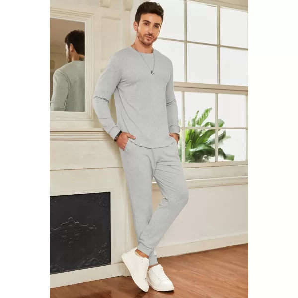JMIERR Men's 2 Piece Outfits Solid Color Cotton Pullover Sweatshirt Tracksuit &amp; Joggers Sweatpants Sweatsuit Set