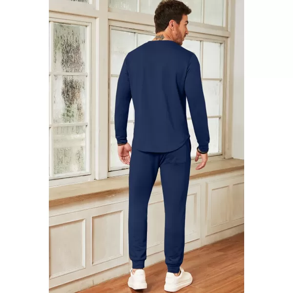 JMIERR Men's 2 Piece Outfits Solid Color Cotton Pullover Sweatshirt Tracksuit &amp; Joggers Sweatpants Sweatsuit Set