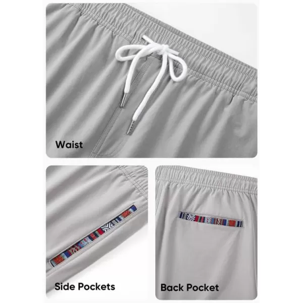 JMIERR Mens 2 in 1 Hybrid Shorts Summer Quick Dry Beach Stretch Waist Running Athletic Gym Short with Compression Liner