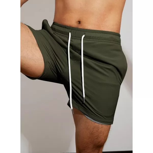 JMIERR Men's 2 in 1 Hybrid Shorts Summer Quick Dry Running Athletic Stretch Gym Beach Short with Compression Liner
