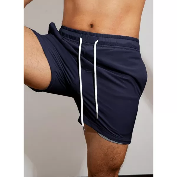 JMIERR Men's 2 in 1 Hybrid Shorts Summer Quick Dry Running Athletic Stretch Gym Beach Short with Compression Liner