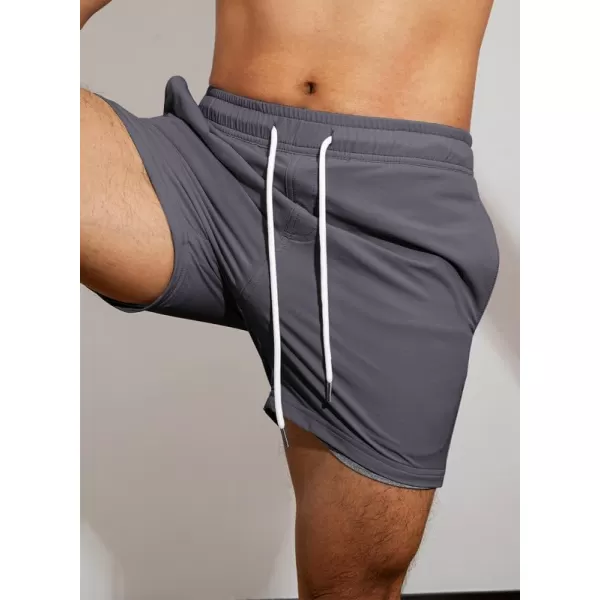 JMIERR Men's 2 in 1 Hybrid Shorts Summer Quick Dry Running Athletic Stretch Gym Beach Short with Compression Liner