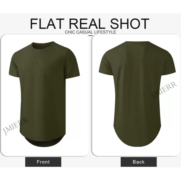JMIERR Mens 3 Pack Cotton Hipster Hip Hop Longline Crewneck T-Shirt