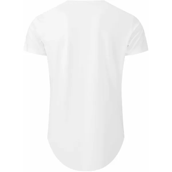 JMIERR Mens 3 Pack Cotton Hipster Hip Hop Longline Crewneck T-Shirt