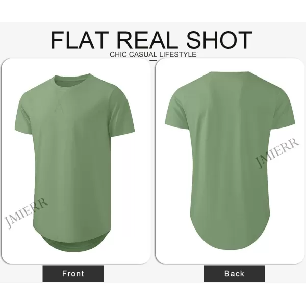 JMIERR Mens 3 Pack Cotton Hipster Hip Hop Longline Crewneck T-Shirt