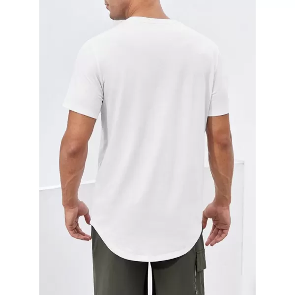 JMIERR Mens 3 Pack Cotton Hipster Hip Hop Longline Crewneck T-Shirt